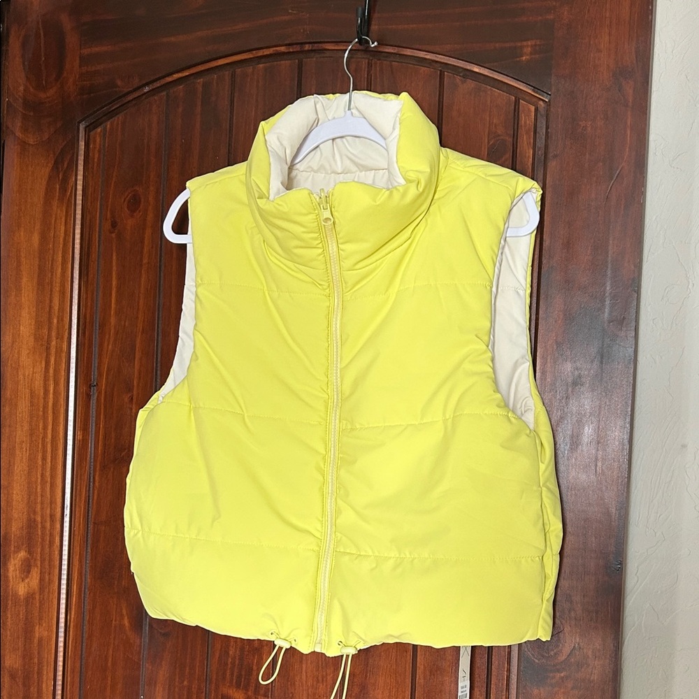 Two-Tone Yellow Lightweight Puffer Vest